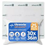 Medline Extrasorbs Air Permeable Underpads - 30x36