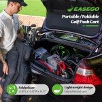 EASEGO Foldable 3-Wheel Golf Push Cart - Lemon Green
