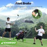 EASEGO Foldable 3-Wheel Golf Push Cart - Lemon Green