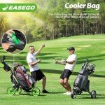 EASEGO Foldable 3-Wheel Golf Push Cart - Lemon Green