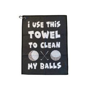 Funny Golf Towel Gag Gift with Clip