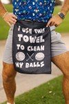 Funny Golf Towel Gag Gift with Clip