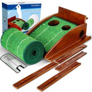 FAFAMESO Indoor Golf Putting Green with Ball Return