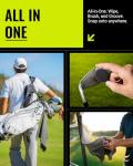 Magnetic Golf Towel with Carabiner and Groove Cleaner