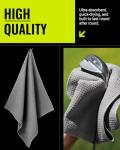 Magnetic Golf Towel with Carabiner and Groove Cleaner