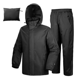 Men's Lightweight Packable Waterproof Rain Suit – 2 Pieces