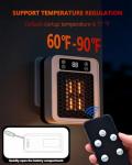 450W Programmable Portable Wall Space Heater with Remote