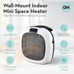 Mini Wall-Mount Indoor Heater with Thermostat & Remote