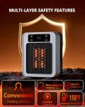 450W Programmable Portable Wall Space Heater with Remote