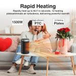 WINHL Portable Electric Heater with Remote & Timer