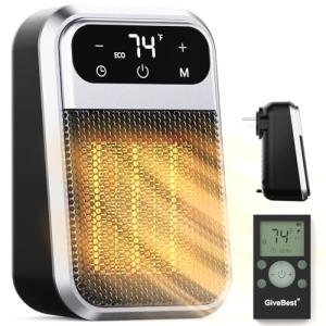 GiveBest 800W Ceramic Mini Plug-In Heater