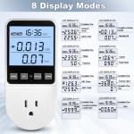 2 Pack Smart Power Meter with Backlight