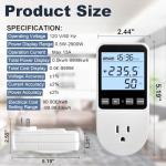 2 Pack Smart Power Meter with Backlight