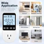 2 Pack Smart Power Meter with Backlight