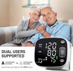Rechargeable Wrist Blood Pressure Monitor with Voice Alerts