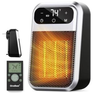 Givebest 800W Remote Control Plug-in Space Heater
