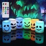 Color Changing Flameless Halloween Votive Candles - 6 Pack