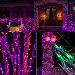 Spooky Purple & Orange Halloween String Lights, 240 LED