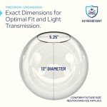 Clear Acrylic Lamp Post Globe - 12" Halloween Decor