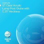 Clear Acrylic Lamp Post Globe - 12" Halloween Decor