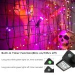 Spooky Purple & Orange Halloween String Lights, 240 LED