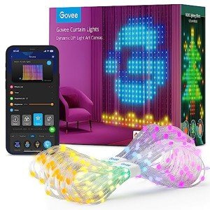 Smart RGBIC Curtain Lights for Halloween Decor