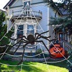 Giant Spider Web and Spider Halloween Decor Set