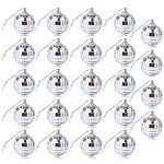 24 Pcs Silver Mini Disco Balls for Halloween Décor