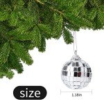 24 Pcs Silver Mini Disco Balls for Halloween Décor