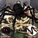 Giant Spider Web and Spider Halloween Decor Set
