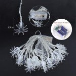 KEPATO Battery-Operated Halloween Spider String Lights