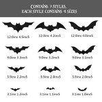 60PCS Realistic 3D Bat Decor for Halloween