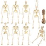 8PCS Mini Skeletons Halloween Decorations for Parties