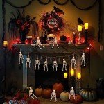 8PCS Mini Skeletons Halloween Decorations for Parties