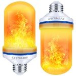 LED Flame Light Bulbs - 4 Modes, 2 Pack