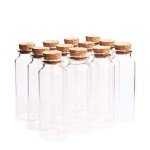 Mini Glass Potion Bottles with Cork Stoppers - 12 Pack