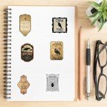 Gothic Magic Potion Label Stickers - 50 Pack
