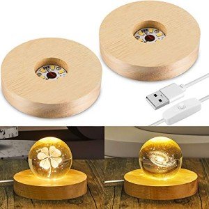 LED Wooden Display Base for Crystal Art