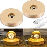 LED Wooden Display Base for Crystal Art