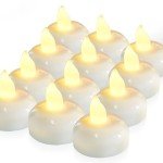 12 Pack Flameless Floating Candles - Warm White