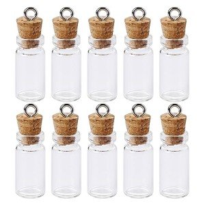 10 Mini Glass Potion Bottles with Cork Lids