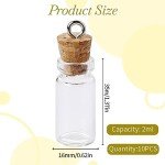 10 Mini Glass Potion Bottles with Cork Lids