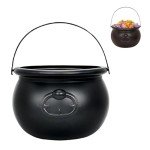 Large Black Witch Cauldron Candy Bowl for Halloween