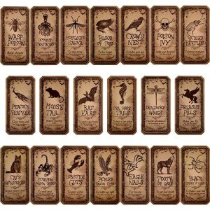 80 Creepy Halloween Animal Bottle Label Stickers