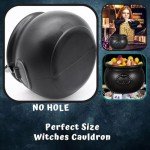 Large Black Witch Cauldron Candy Bowl for Halloween
