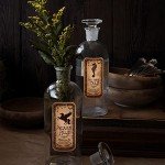 80 Creepy Halloween Animal Bottle Label Stickers