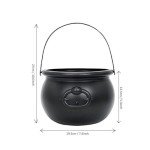 Large Black Witch Cauldron Candy Bowl for Halloween