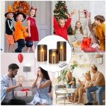 Flameless Flickering Gray Candle Set with Remote
