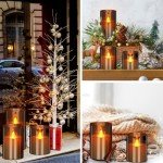 Flameless Flickering Gray Candle Set with Remote