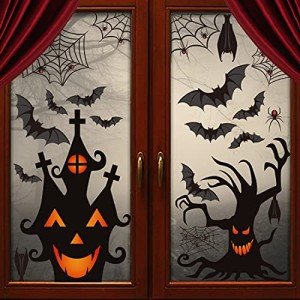 90-Piece Halloween Window Clings & Stickers Set